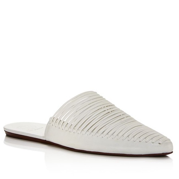 TORY BURCH Sienna Flat Slide White Backless Mule/Sandal - Picture 15 of 15